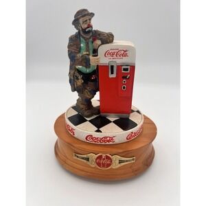 1997 Coca Cola Featuring Emmitt Kelly Jr Music Box Plays "The Pause That...